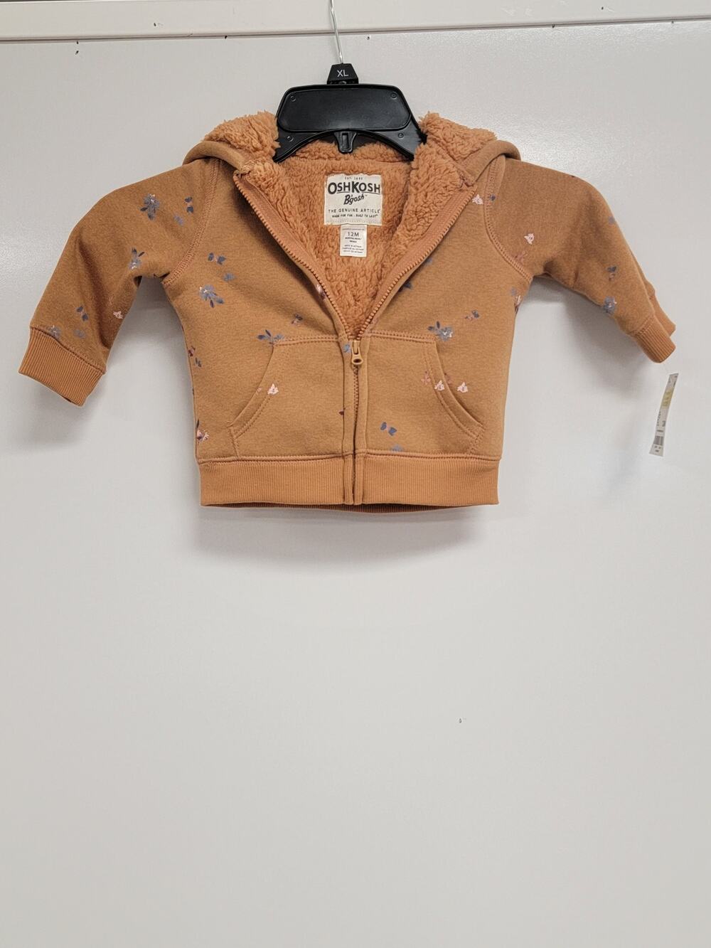 NWT Osh Kosh Sherpa Lined Fleece Jacket 12m 12 months